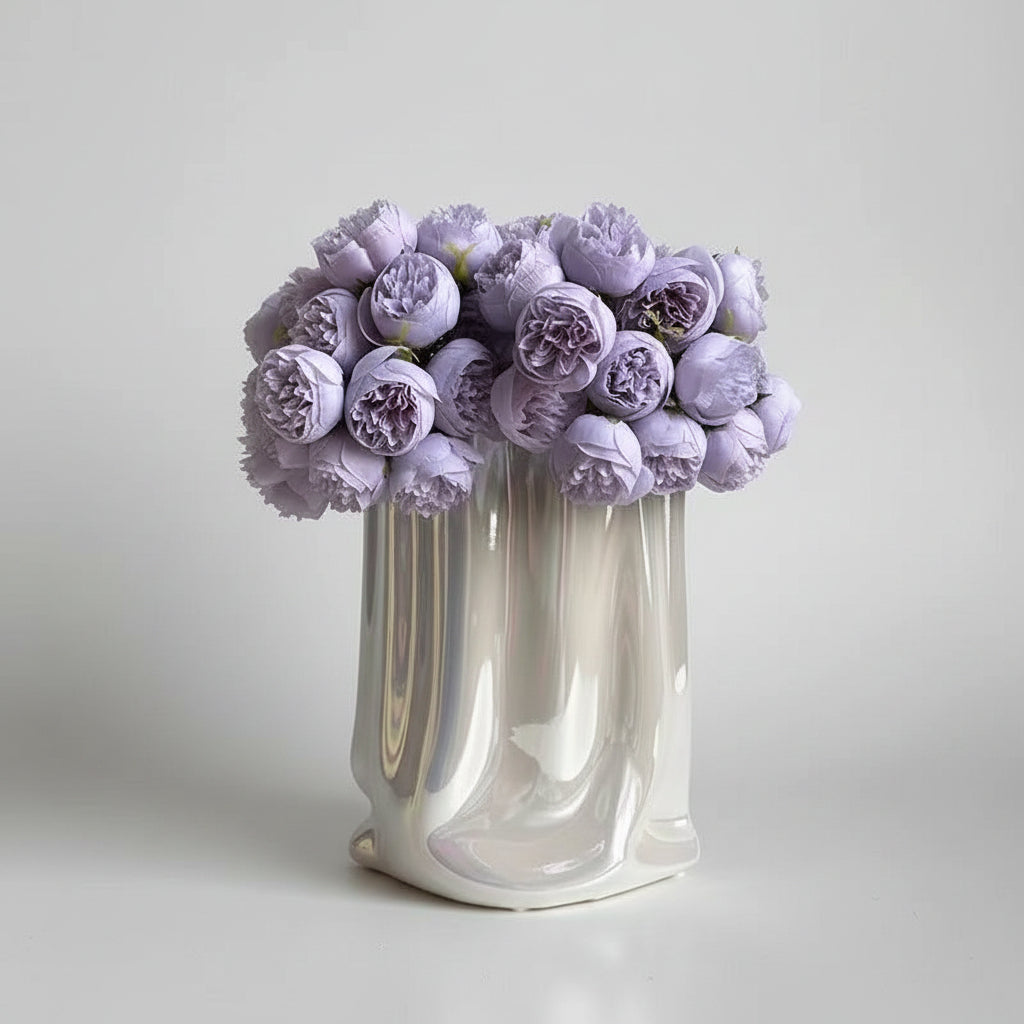 Handmade 27-head romantic silk tea rose artificial flower bouquet for wedding and home decor