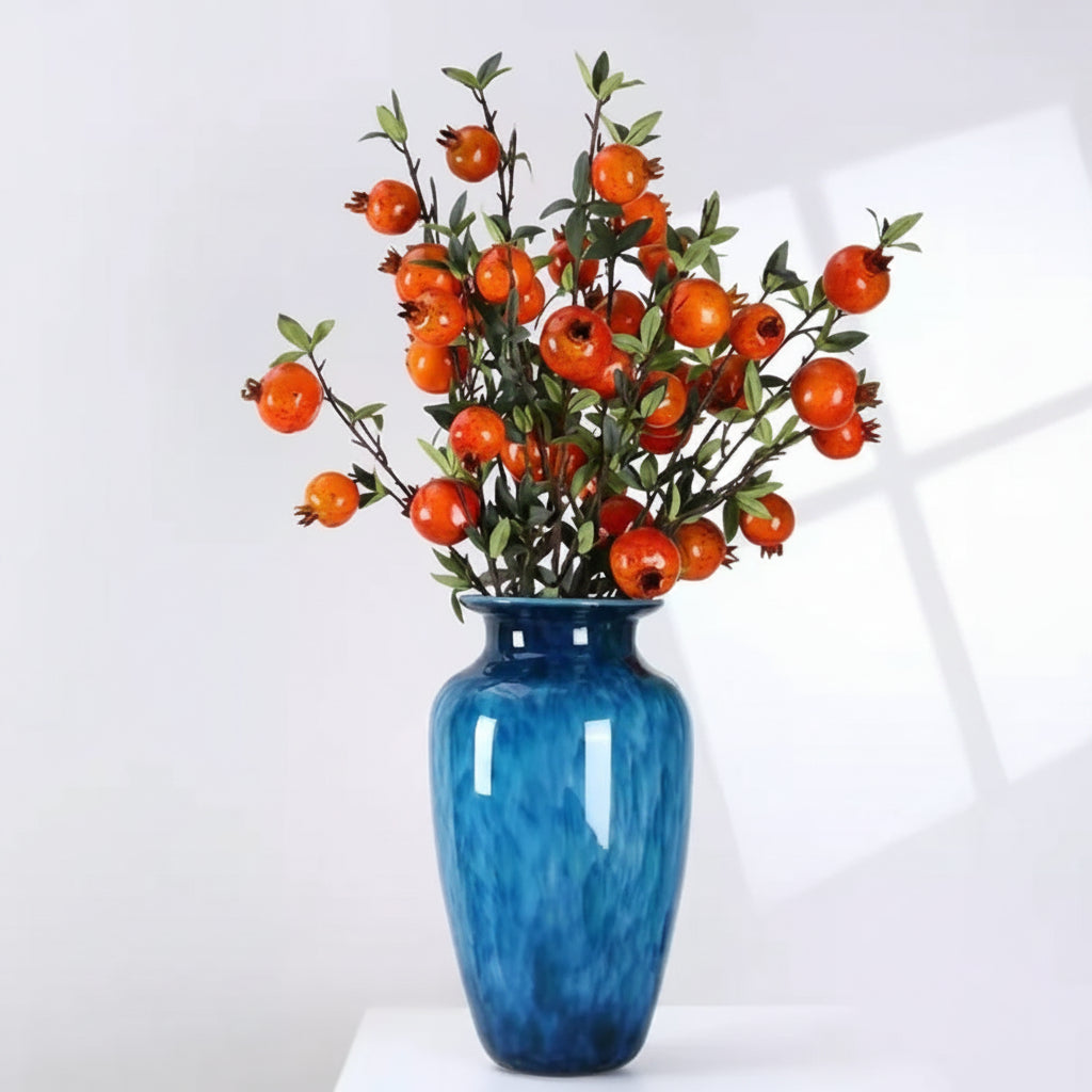 Vintage light luxury ice crack acrylic floor vase ornament for living room decor